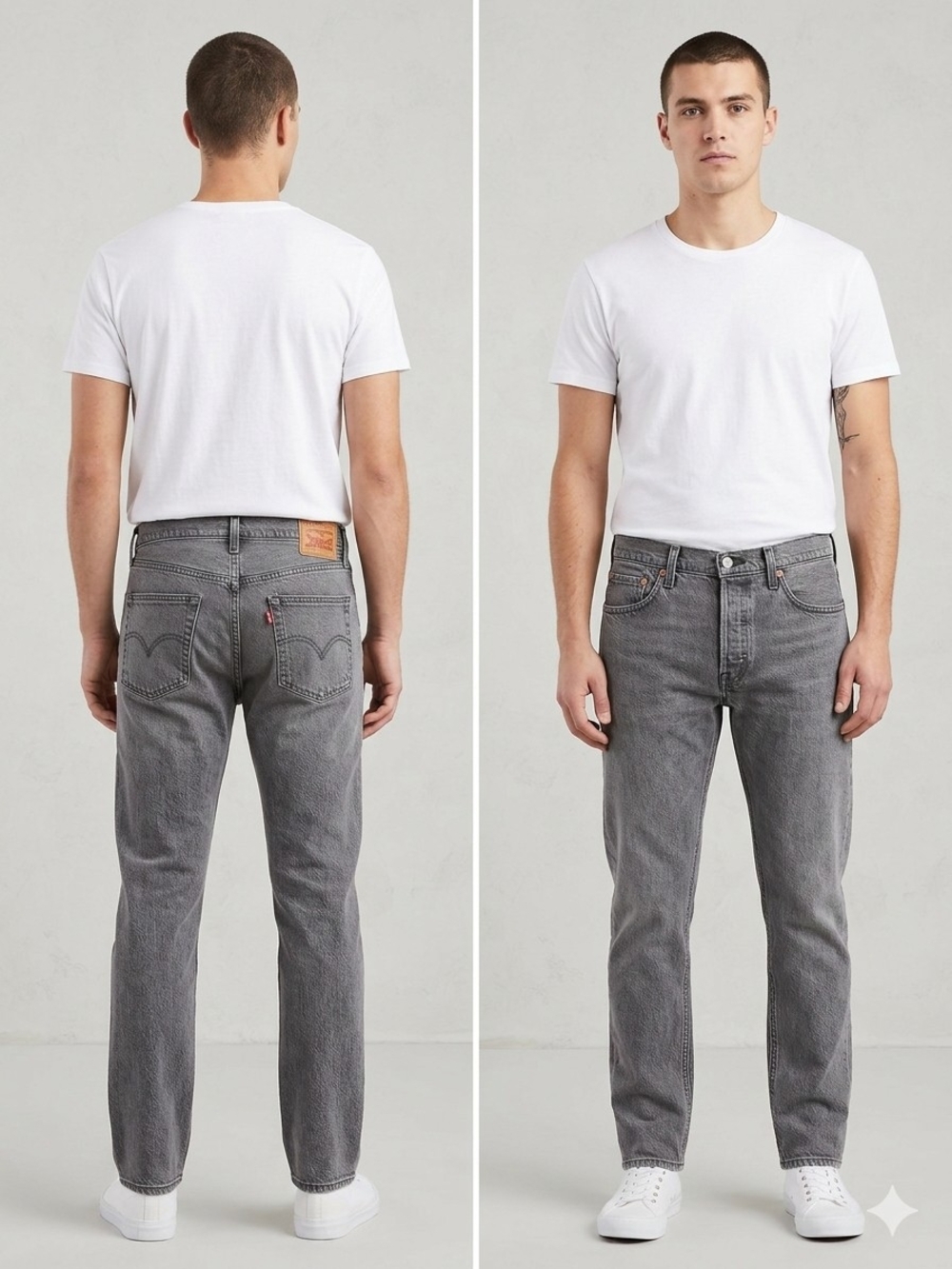 Levi's  501 30x30 Men’s Grey Slim Straight Jeans